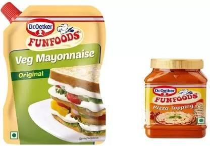 FUNFOODS VEG.MAYONNAISE ORIGINAL + PIZZA TOPPING