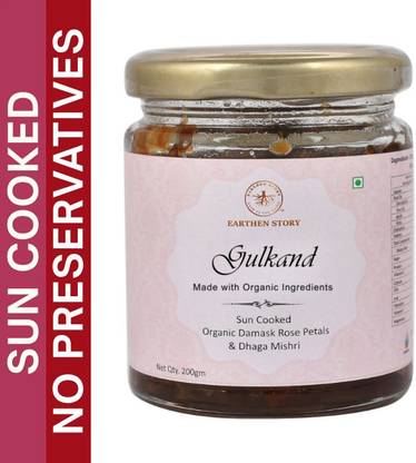 Earthen Story Organic Gulkand | Sun Cooked | 100% Natural Rose Petal Jam | Ayurvedic Coolant