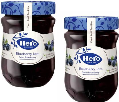 HERO Blue Berry Fruit Spred (Jam) 340 gm -Pack of 2