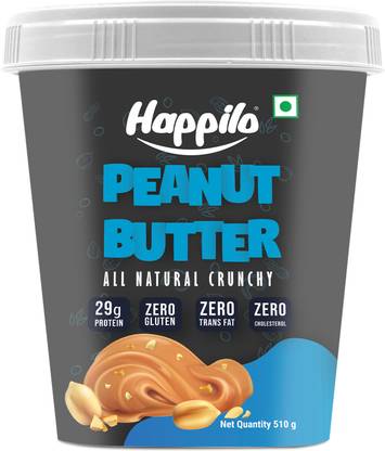 Happilo Peanut Butter All Natural Unsweetened Crunchy