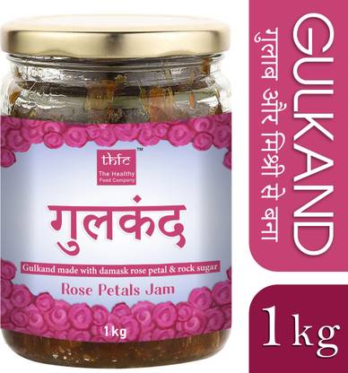 THFC 100% Natural Gulkand Prepared Using Rock Sugar (1 kg) Rose Petal Jam / Gulkand