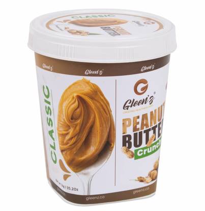 gleenz Classic Peanut Butter Crunchy 26 g Protein per 100g from Top Grade Peanuts