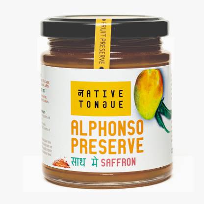 Native Tongue Alphonso Preserve with Saffron | 70% Fruit - Natural Alphonso Jam | Pure Saffron