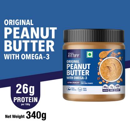 Saffola Fittify Original Peanut Butter With Omega-3 Extra Crunchy