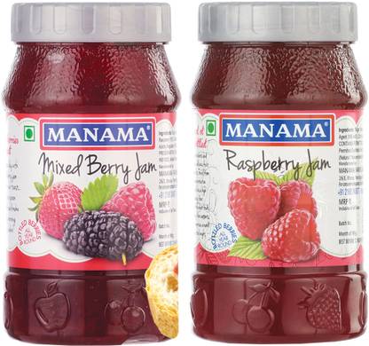MANAMA Mixed Berry Jam and Raspberry Jam