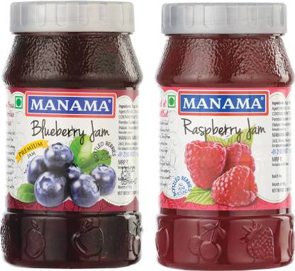 MANAMA Blueberry Jam and Raspberry Jam