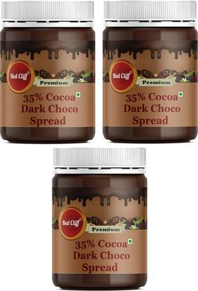 RED CLIFF Dark Chocolate Spread | 35% Cocoa | All Natural Ganache | Pack of 3)