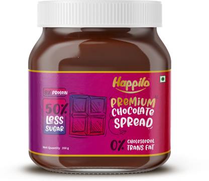 Happilo Premium Chocolate Spread, Low Carb Chocolate Dessert Spread, Smooth & Delicious