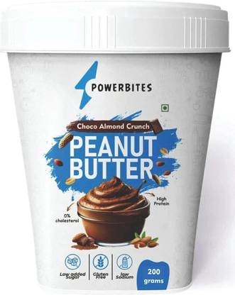 POWERBITES Peanut Butter - Almond Crunch, High Protein, No Palm Oil