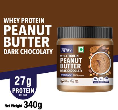 Saffola Fittify Whey Protein Peanut Butter Dark Chocolaty Extra Crunchy