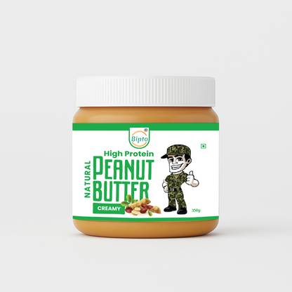 BIPTO Natural Peanut Butter Creamy, High Protein Peanut Butter