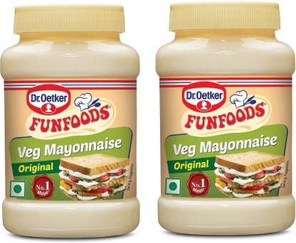 FUNFOODS by Dr. Oetker Veg Mayonnaise Orignal 250 Gram Pack of 2