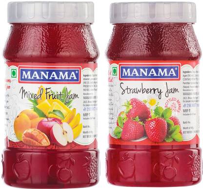 MANAMA Mixed Fruit Jam and Strawberry Jam