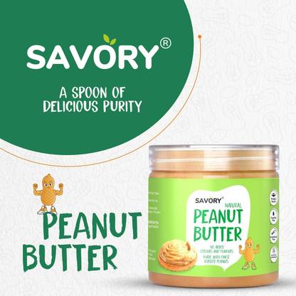 Savory All Natural Peanut Butter | No Sugar & Salt | High in Protein | Ready to Eat |