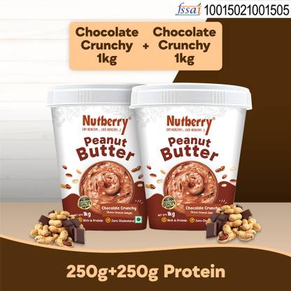 Nutberry PEANUT BUTTER CHOCOLATE CRUNCHY 1KG COMBO PACK