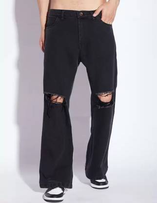 linaria Loose Fit Men Black Jeans