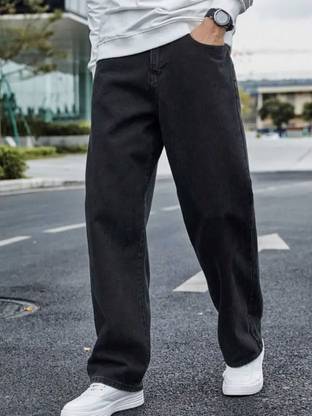 Flaring Regular Men Grey Jeans