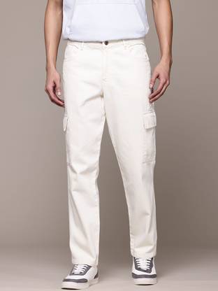 Roadster Relaxed Fit Men White Jeans