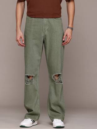 Roadster Flared Men Green Jeans