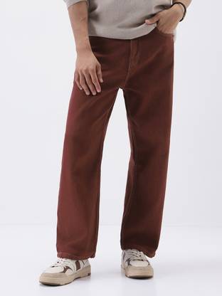 Urbano Fashion . Loose Fit Men Brown Jeans