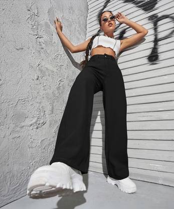 KOTTY Straight Fit Women Black Jeans