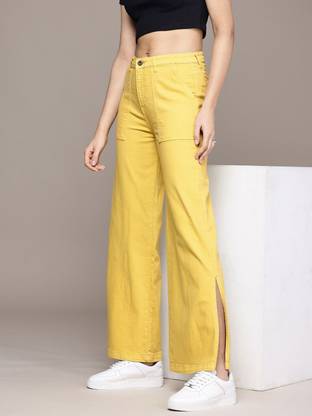Roadster Slim Women Yellow Jeans