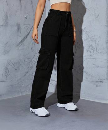 NUCOUTHS the style you love Loose Fit Women Black Jeans