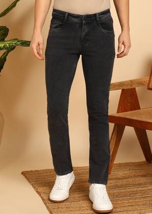 A Flash Relaxed Fit Men Black Jeans