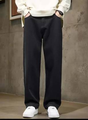 Playfeel Loose Fit Men Black Jeans