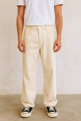 Zaba Denim Relaxed Fit Men Beige Jeans