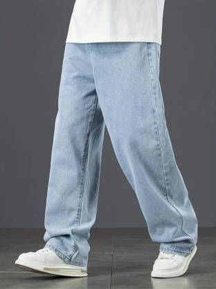 DENIM LOOK Loose Fit Men Light Blue Jeans