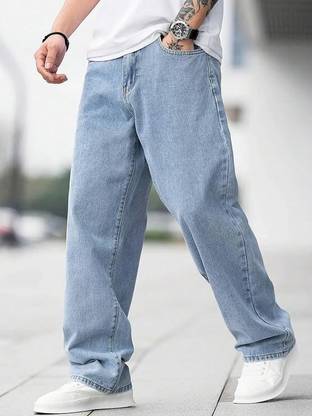 AzureAttire Straight Fit Men Light Blue Jeans