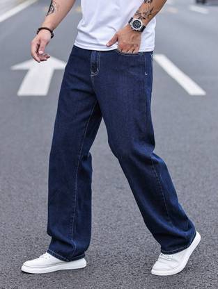 DENIM LOOK Straight Fit Men Dark Blue Jeans