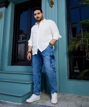 Instafab Plus Regular Men Blue Jeans