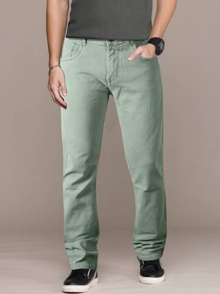 BASE-CROWD Regular Men Light Green Jeans