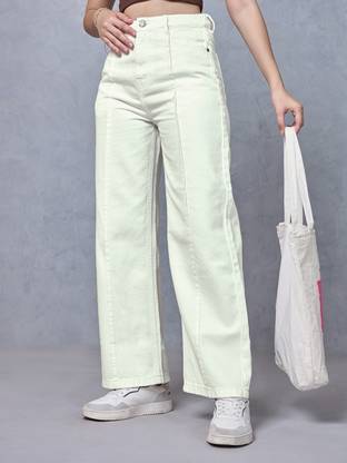 BEWAKOOF Flared Women White Jeans
