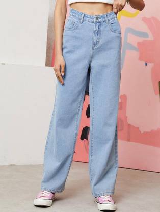 zayla Relaxed Fit Women Light Blue Jeans