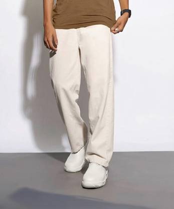 Zaba Denim Loose Fit Men White Jeans