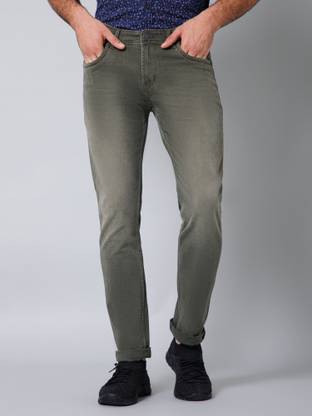 CANTABIL Regular Men Dark Green Jeans