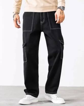 DENIM FIT Loose Fit Men Black Jeans