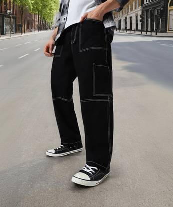 Urbano Fashion Loose Fit Men Black Jeans