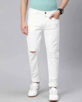 PYKAR Slim Men White Jeans