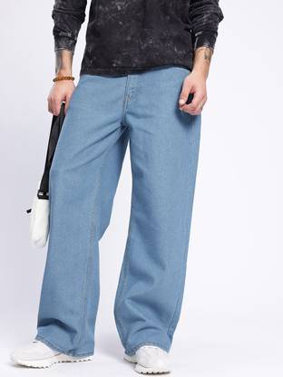 glitchez Straight Fit Men Blue Jeans