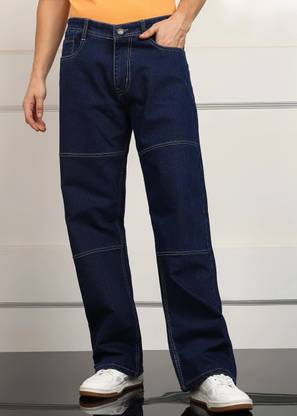 ANGERGOOD Loose Fit Men Dark Blue Jeans