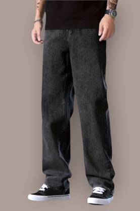 Loose Fit Men Dark Grey Jeans