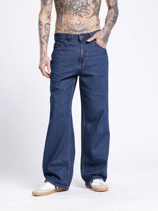 glitchez Flared Men Blue Jeans