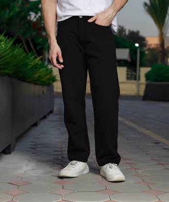 RAGZO Loose Fit Men Black Jeans