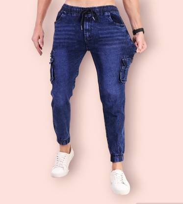 Shafin Jogger Fit Men Dark Blue Jeans