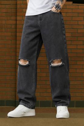 METRONAUT Loose Fit Men Dark Grey Jeans