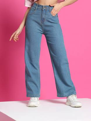 DENIM LOOK Flared Women Blue Jeans